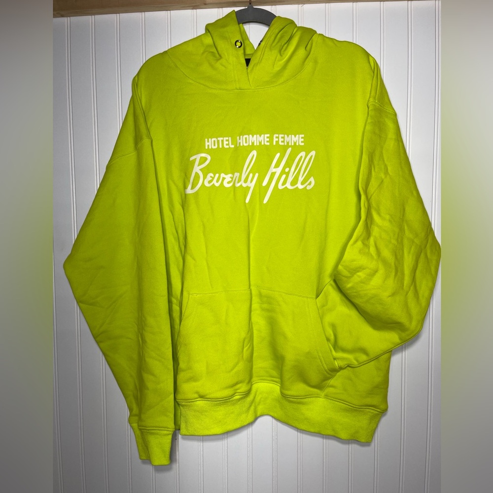 Homme & Femme Lime Green Hoodie Size XL. NWOT